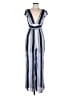 Foxiedox 100% Polyester Stripes Blue Jumpsuit Size L - photo 1