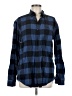 Croft & Barrow 100% Cotton Plaid Blue Long Sleeve Button-Down Shirt Size M - photo 1