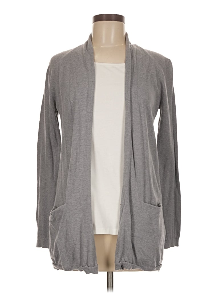 Pre-owned Margaret O'leary Cardigan Sweater In Gray