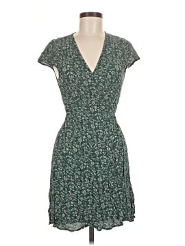 green long sleeve ribbed dress Lena Green Knit Midi Dress