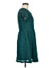 Dina Be 100% Polyester Chevron-herringbone Teal Casual Dress Size M - photo 4
