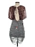 Free People 100% Polyester Silver Cocktail Dress Size S - photo 2
