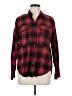 Spoon Plaid Red Long Sleeve Button-Down Shirt Size M - photo 1
