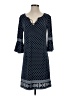 Max Studio Polka Dots Blue Casual Dress Size XS - photo 1