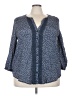 Como Vintage Polka Dots Blue 3/4 Sleeve Blouse Size 3X - photo 1