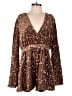 Boohoo 100% Polyester Gold Romper Size 8 - photo 1
