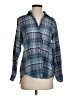 Grayson Plaid Blue Long Sleeve Blouse Size Sm (2) - photo 1