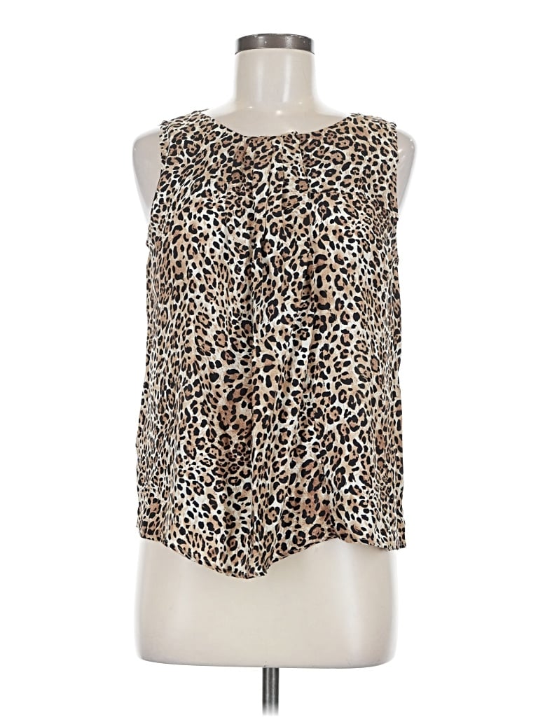 Pre-owned Zara Tank Top Brown Strapless Neckline Tops