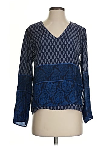 Massimo Dutti Long Sleeve Silk Top (view 1)