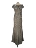 Xscape Metallic Silver Cocktail Dress Size 10 - photo 2