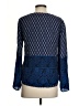 Massimo Dutti Paisley Blue Long Sleeve Silk Top Size 4 - photo 2