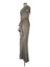 Xscape Metallic Silver Cocktail Dress Size 10 - photo 5