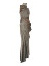 Xscape Metallic Silver Cocktail Dress Size 10 - photo 4