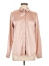 Almost Famous Metallic Pink Long Sleeve Blouse Size L - photo 1