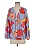 Crosby 100% Polyester Floral Blue 3/4 Sleeve Blouse Size S - photo 1