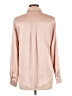 Almost Famous Metallic Pink Long Sleeve Blouse Size L - photo 2