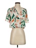 Sienna Sky 100% Polyester Tropical Orange Short Sleeve Blouse Size S - photo 1