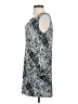 Mandarin Blue Graphic Silver Cocktail Dress Size XS - photo 5