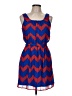 As U Wish 100% Polyester Chevron-herringbone Blue Casual Dress Size M - photo 1