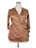 Wallis Brown 3/4 Sleeve Top Size 20 - photo 1