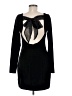 Lulus Solid Black Casual Dress Size M - photo 2