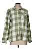 True Craft Checkered-gingham Green Long Sleeve Button-Down Shirt Size L - photo 1
