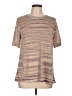 Ann Taylor LOFT Tan Short Sleeve Top Size L - photo 1