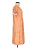 Pixie Lady Print Orange Casual Dress Size M - photo 4