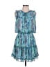 Adrienne 100% Polyester Paisley Blue Cocktail Dress Size L - photo 1