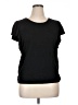 Max Studio Black Short Sleeve Top Size XL - photo 1