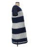Beige by ECI Stripes Blue Casual Dress Size L - photo 4
