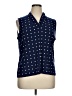 Anne Klein Polka Dots Blue Sleeveless Blouse Size XL - photo 1