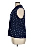 Anne Klein Polka Dots Blue Sleeveless Blouse Size XL - photo 5