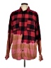 Divided by H&M Color Block Red Long Sleeve Button-Down Shirt Size L - photo 1