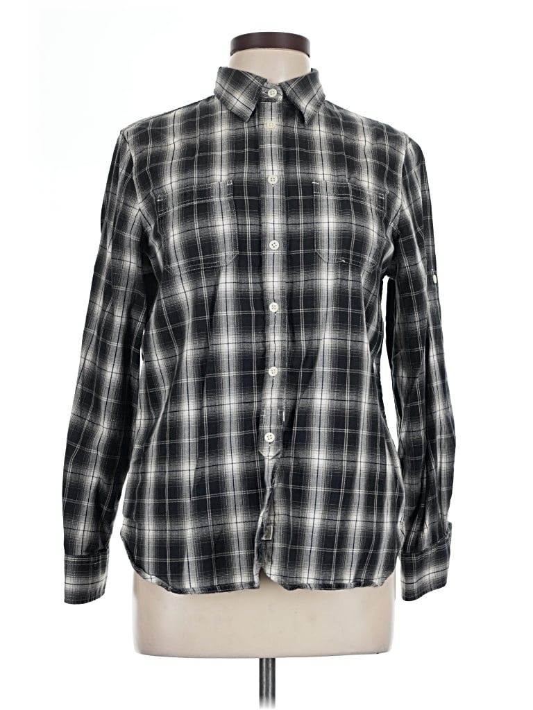 Pre-owned Lauren Jeans Co. Long Sleeve Button Down Shirt In Black
