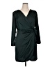 DKNY 100% Polyester Solid Green Cocktail Dress Size 14 - photo 1