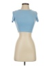 Zara Blue Short Sleeve Turtleneck Size S - photo 1