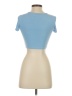 Zara Blue Short Sleeve Turtleneck Size S - photo 2