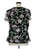 JM Collection 100% Rayon Black Short Sleeve Blouse Size 16 - photo 2