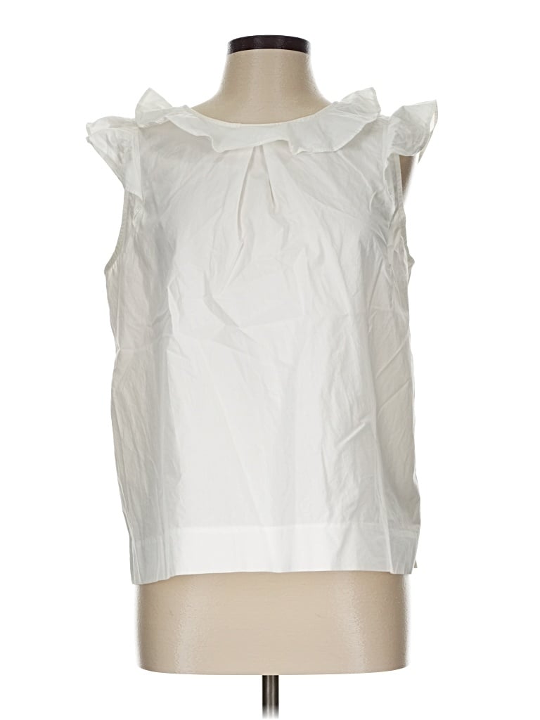 Pre-owned Jcrew Sleeveless Blouse In White