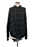BDG 100% Rayon Plaid Black Long Sleeve Button-Down Shirt Size M - photo 1