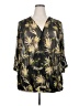 Catherines 100% Polyester Black 3/4 Sleeve Blouse Size 2X - photo 1