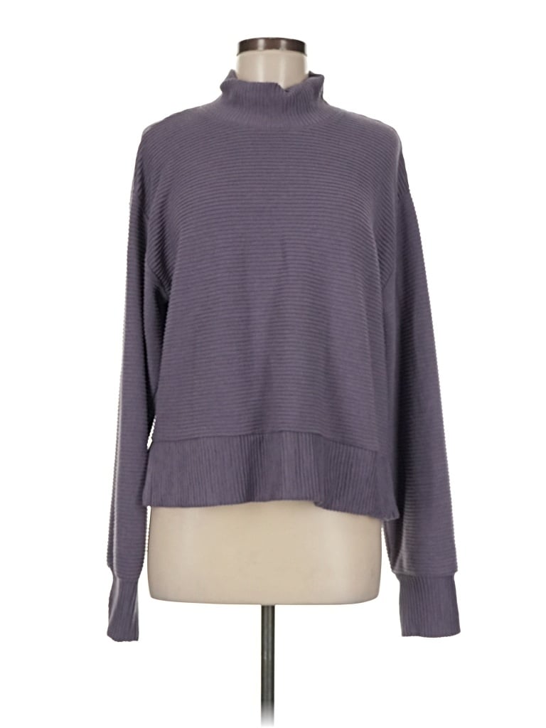 Pre-owned Calia Turtleneck Sweater In Purple