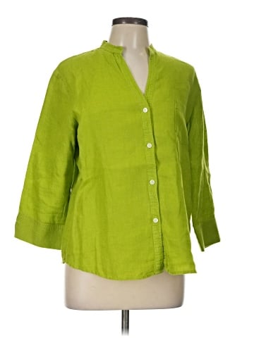 Talbots 3/4 Sleeve Button-Down Shirt (view 1)