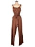 Blush Solid Brown Jumpsuit Size S - photo 1