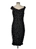 BCBGMAXAZRIA Polka Dots Black Cocktail Dress Size L - photo 2