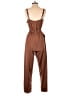 Blush Solid Brown Jumpsuit Size S - photo 2