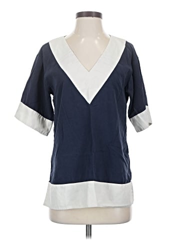 Tory Burch Short Sleeve Silk Top (view 1)