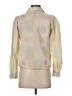 Just 100% Cotton Metallic Ivory Long Sleeve Blouse Size XS - photo 2