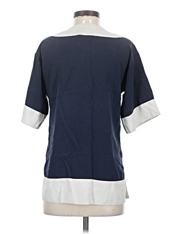 Tory Burch Short Sleeve Silk Top (view 2)